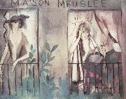 Marie Laurencin The housr having furniture oil painting reproduction